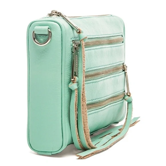 Rebecca Minkoff Sage Leather Mini 5 Zip Crossbody